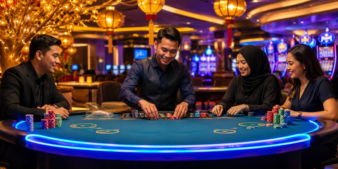 Meja Baccarat, Roulette dan Blackjack Dengan Peniaga Langsung